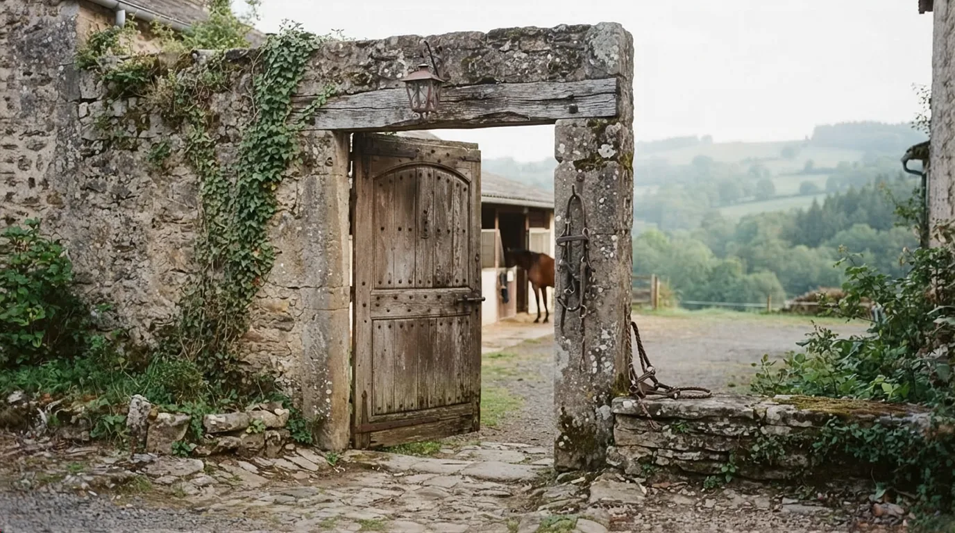 Entrée du Chez les Chuchoteuses, centre équestre à La Geneytouse